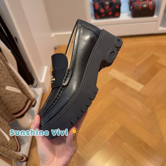 NEW In Box COACH Ruthie Loafer Women's Black Leather CM587 us 5 - Picture 2 of 5